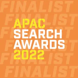 APAC Search Awards 2022 finalist badge