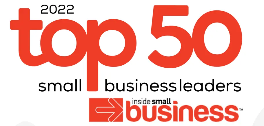 Top 50 Small Business Leader Badge